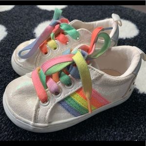 Gap rainbow shimmer toddler sneakers size 5